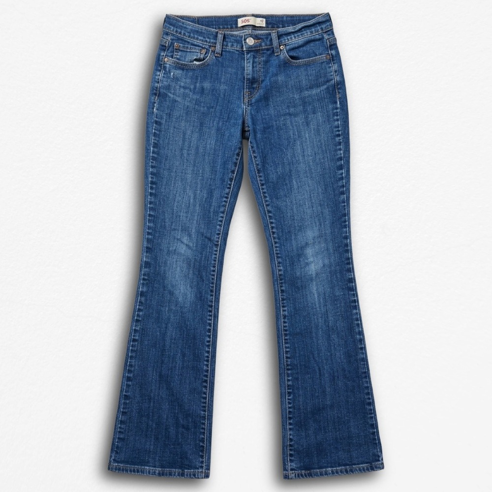 Levis 515 Boot Cut Jeans Womens Size‎ 8 Long Medium Wash Denim Blue 515-0217